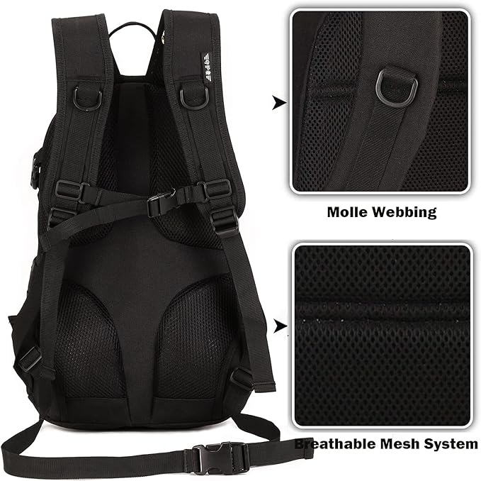 CREATOR Motorcycle Backpack for Men 20L Tactical Military Bag Outdoor Molle Backpack Army Assault Pack for Men