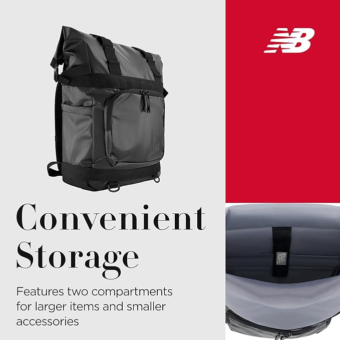 Concept One New Balance Tactical Laptop Backpack Pro Players Performance Bag for Men and Women Black 17.5 Inch