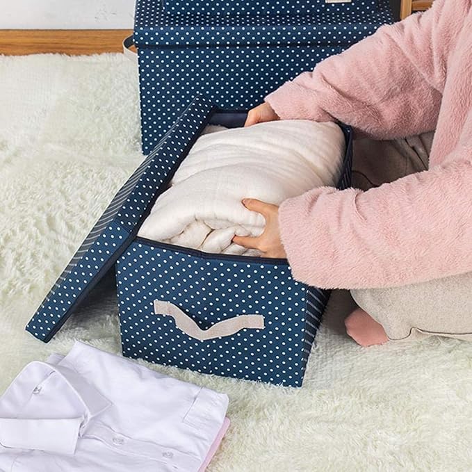 Storage Boxes Oxford Cloth Storage BoxFoldable Storage Box with Lidfor Storing ClothesToys SnacksCamping Storage Box50 X 40 X 30cmPack of 2/3/4 (Style 2 Pack of 2)