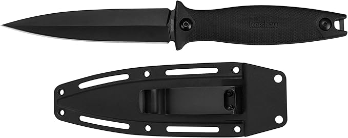 SOG Small Fixed Blade Knife (NB1012-CP)  Black &amp Kershaw Secret Agent (4007) Concealable Boot Knife  3 OZ