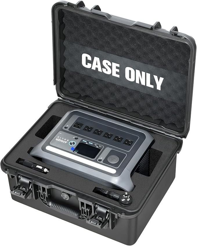 Hard Case for Anker Solix C1000 - Portable Solar Generator Hard Shell Case: Waterproof Travel Carrying Storage Box for Anker Power Bank Solix C1000 Power Bank Station: for Camper &amp Adventurer &amp