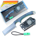 OUTDOOR ELEMENT Flicker Feather Knife Wise Owl GLOW - Right-Handed Survival Chisel Blade for Camping Hunting Culinary Knives &amp Bushcraft - Fixed Blade with Sheath Firestarter and Emergency Whis