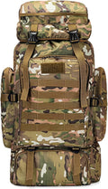 80L Camping Hiking BackpackMolle Military Tactical Rucksack BackpackWaterproof Lightweight Hiking Backpack for Outdoor (CP Camo 80L)