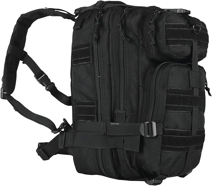 FOX OUTDOOR PRODUCTS Medium Transport Pack | 29L Tactical Backpack with Organizer Pockets MOLLE Webbing &amp Hydration Sleeve Black