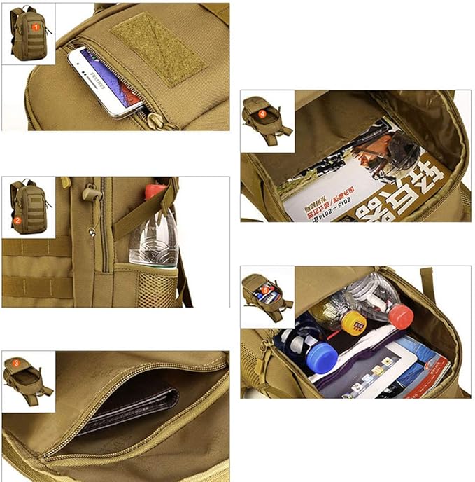 CREATOR Military Tactical Backpack for Men Mini Daypack Small Tactical Assault Bag for Hunting Camping Trekking
