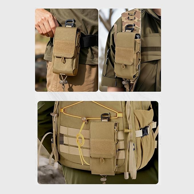 Tactical Molle Pouch Outdoor Mobile Phone Storage Bag Waterproof EDC Waist Bag for Phone Pen Sport Trail Running Hiking