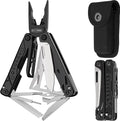 Multitool 20-in-1 Stainless Steel Multi Tools Pliers with Nylon Sheath Safe Locking Professional Multi-Tool for Survival Camping and Hunting Black