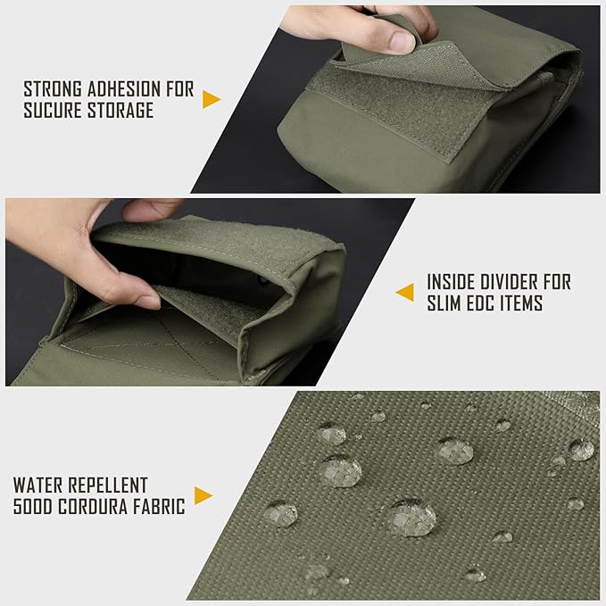 WYNEX Tactical Molle GP Pouch Utility EDC Pouch with Two Mag Insert Small Tool Pouches Organizer Compact Multi-Purpose Waist Bag for Belt Vest