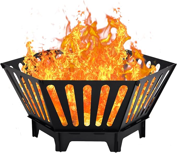 22.5 inch Portable Fire Pit Outdoor Plug Fire Pit with Storage Bag Suitable for Camping Picnic Backyard Garden Bonfires and Outdoor Wood Burning