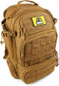 50L Tactical Backpack Military Rucksack - Heavy Duty 1000D Waterproof MOLLE Backpack Large Capacity 3 Day Assault Bag for Camping Hiking Survival Bug Out Bag (Coyote Brown/ Tan/ Military Tan)