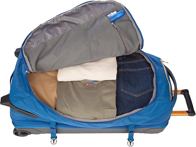 Eddie Bauer Expedition Rolling Duffel Bag with Wheels | Travel | Check-In | Luggage | Rugged | Durable - True Blue 30