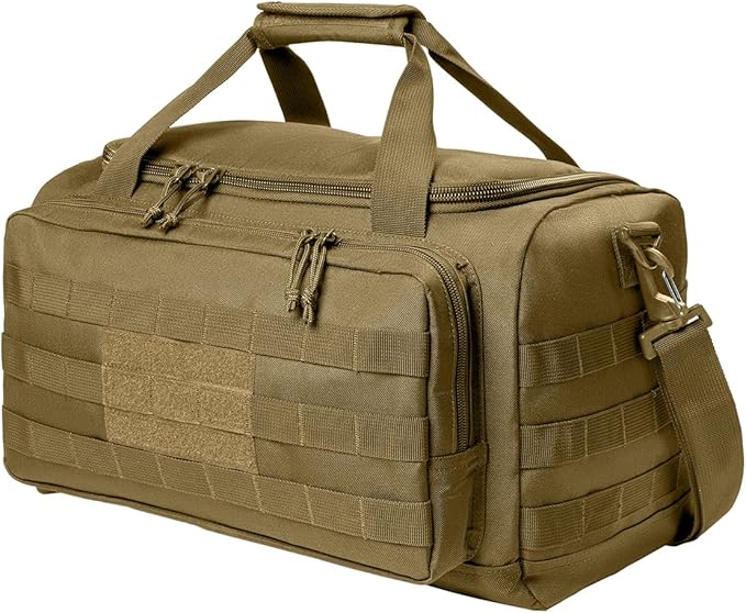 Tactical Gear bag Heavy Duty Duffel Gym bag/Tactical Backpack Custom Embroidered with your own text (Coyote Brown)