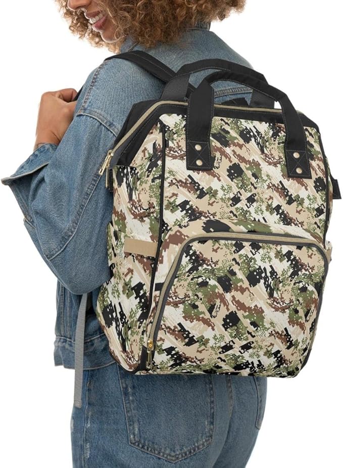 Camo Backpack/Desert Camo Diaper bag/High Alpine Camo Hiking Bag