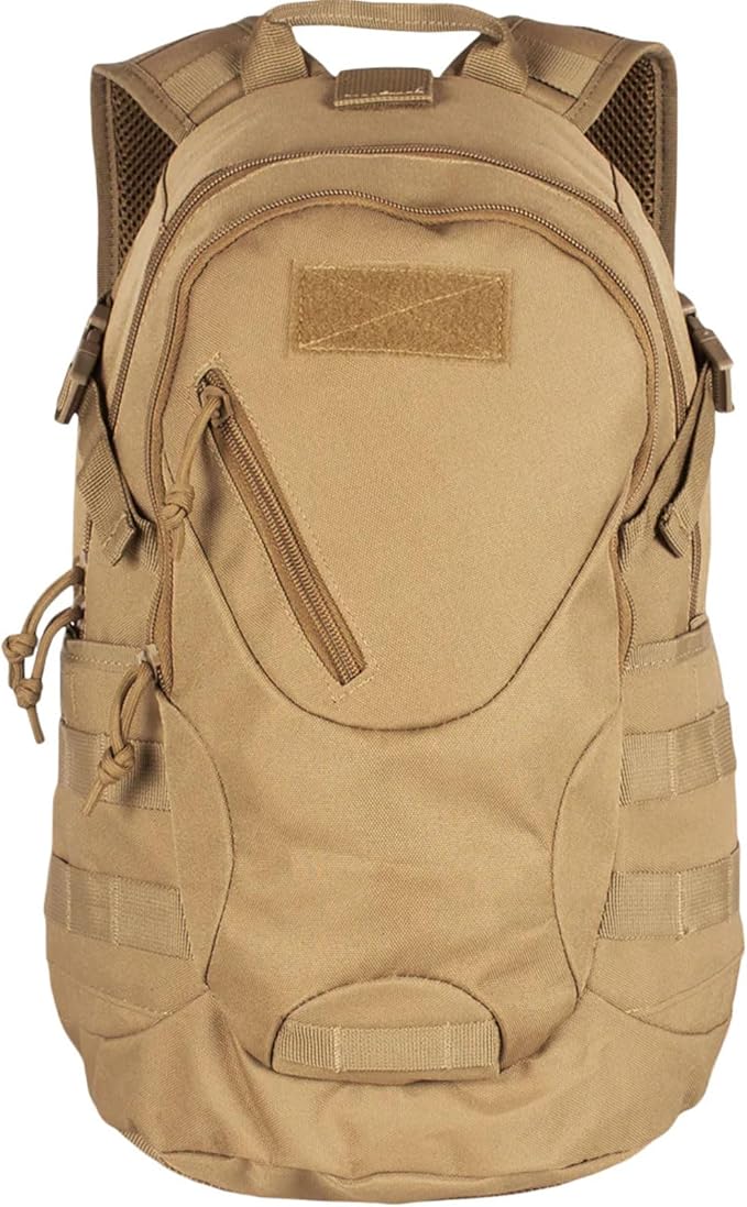 Fox Outdoor Products Scout MOLLE Day Pack | Compact 20L Tactical Backpack with Hydration Sleeve for EDC Hiking &amp Outdoor Use Coyote
