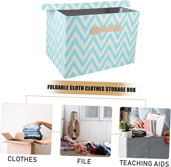 STOBAZA 1pc Square Storage Organizer Fabric Cube Box Collapsible for Clothes Home Use Toys Bags Space-saver