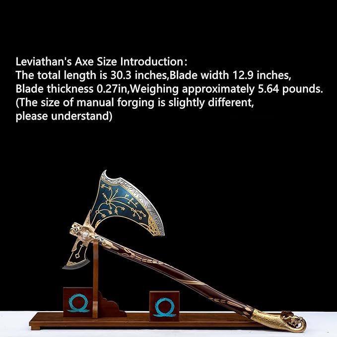 God of War Sword/6.6lb The Blades of Chaos （2 Sets）/5.64lb Leviathan's Axe/Hand Forged high Manganese Steel/Collection Role-Playing Gifts