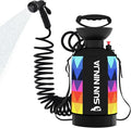 SUN NINJA Portable Shower Camping Shower with 7 Mode Shower Head Neoprene Cover Helps Keep Water Warm High Pressure Hose Easy to Carry