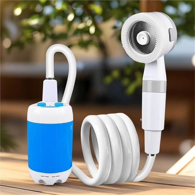 Portable Rechargeable Camping Shower Pump for Camping Hiking Travel Car Washing Pet Grooming