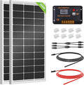 ECO-WORTHY 200 Watts 12 Volt/24 Volt Solar Panel Kit with High Efficiency Monocrystalline Solar Panel and 30A PWM Charge Controller for RV Camper Vehicle Caravan and Other Off Grid Applications