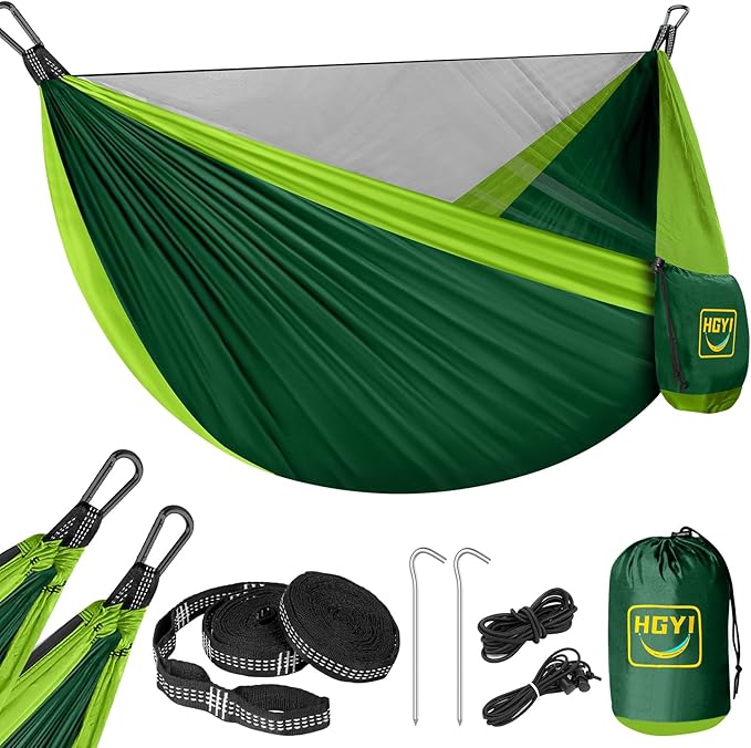 Camping Hammock Mosquito NetDouble &amp Single Portable Hammocks Hammocks with 2 Tree StrapsHammock Tent for Travel CampingCamping Accessories for Indoor Outdoor Hiking Backpacking Backyard Beach
