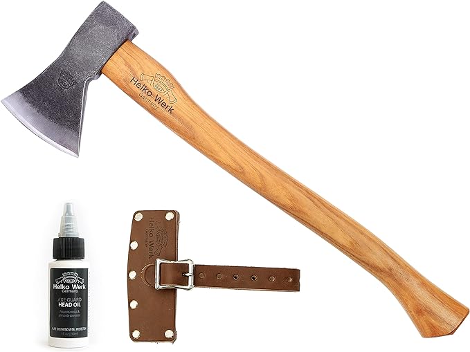 1844 Helko Werk Germany Traditional Rheinland - Made in Germany Compact Lightweight Axe for Backpacking Camping Long Hatchet - Head 1.5 lbs Handle 20 in. (Rheinland Pack Axe) #11327