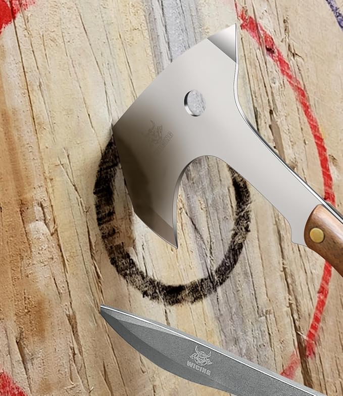 Throwing Axes- 6 Pack 10.2 Tomahawk Axe Full Tang with Sheath Stainless Steel Throwing Hatchet Great for Recreation and Competition