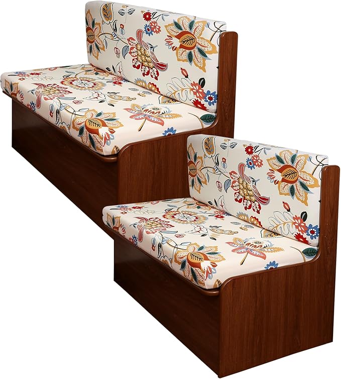 KRFOONN RV Dinette Cushion Covers Stretch Camper Cushions Cover Replacement Couch Cushion Slipcovers Washable Loveseat Slipcovers for Travel Trailer Couch Includes 2 Backrest Cover &amp 2 Bench Cover