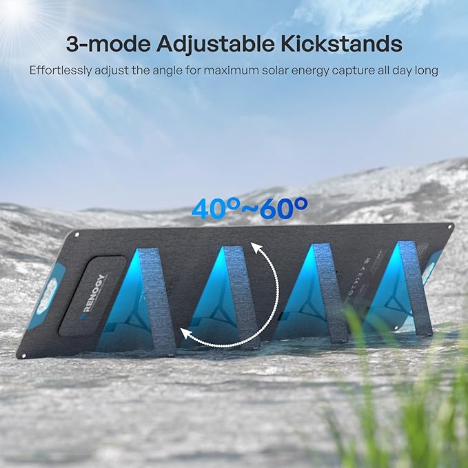 RENOGY REGO 200W Portable Solar Panel Renogy Solar Panels IP65 Waterproof 200 Watt Foldable Solar Panel for Camping Hiking Fishing Outdoor RV Van Boat Off Grid Applications