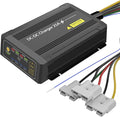 12V 25A DC to DC Charger with MPPT IP68 Waterproof Smart On-Board Battery Charger with Anderson Plug Solar and Alternator Dual Input Fits for LiFePO4 AGM STDGel Cal