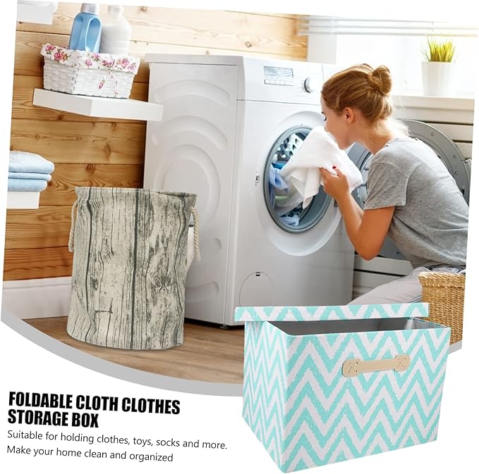STOBAZA 1pc Square Storage Organizer Fabric Cube Box Collapsible for Clothes Home Use Toys Bags Space-saver