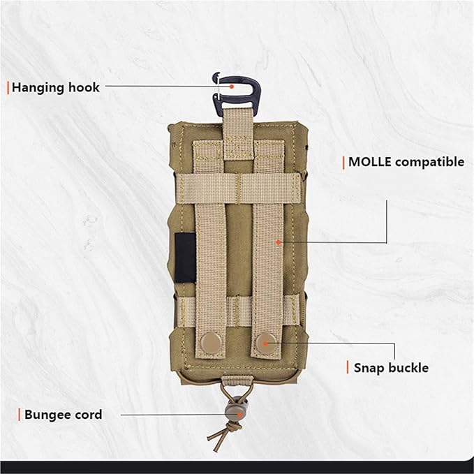 Tactical Phone Storage Bag Molle Waist Organization Pouch Portable Outdoor Sports Running Hiking Tactical Backpack Accessories