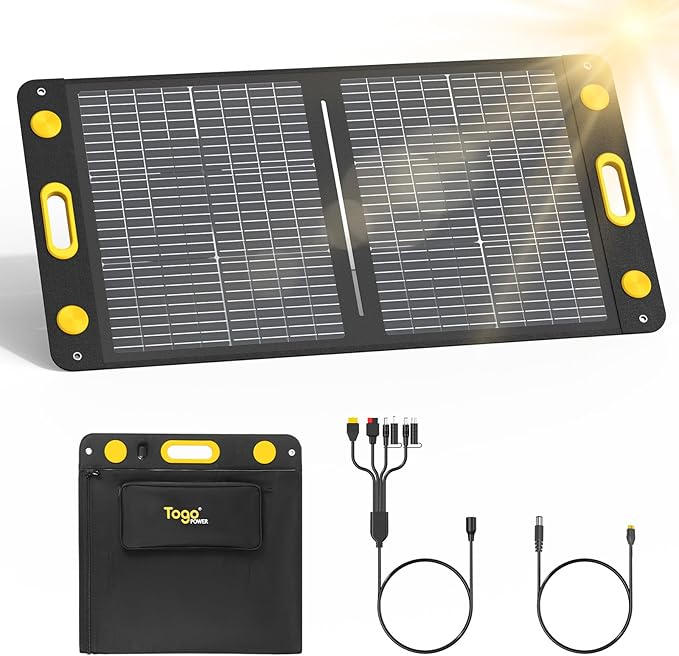 100W Bifacial Portable Solar Panel Bend Resistant Foldable Solar Panel 100Watt 22V Monocrystalline Solar Charger for Power Station IP67 Waterproof for Outdoor Camping Van RV Trip
