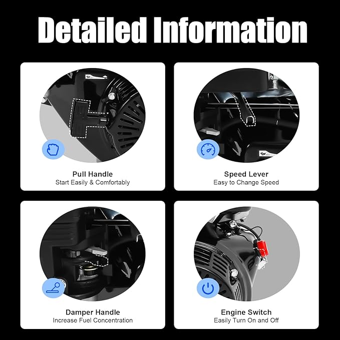Gasoline Engine 420CC Gasline Powered Engine 15Hp Go Kart Motor Single Cylinder 4 Stroke OHV Hand Pull Start Multi-Use Motor Fuel Consumption Rate ≤374g/Kw. H