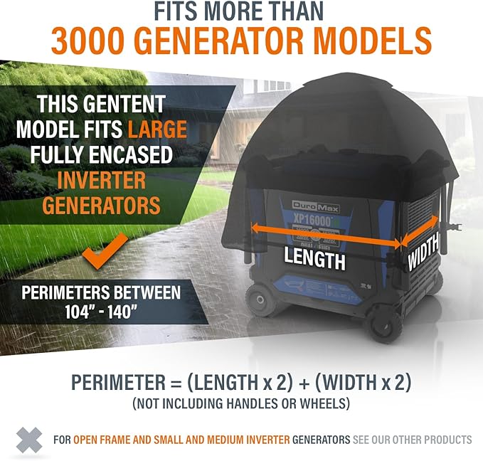 GenTent XL Inverter Running Cover – Generator Tent for Larger Encased Inverters (Tan XL - Plus)