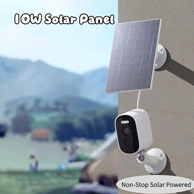 Solar Panel for Nest Doorbell for Video Doorbell 2 3 3+ 4 Plus 2K Outdoor IP66 Water Adjustable Mount Security Camera Solar Charger with 9.8ft Charging Cable
