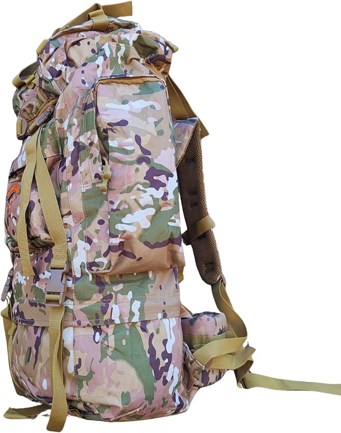 65L Military Backpack – 5DAY RECON Waterproof 900D Oxford Rucksack MOLLE System Heavy Duty Outdoor Bag for Hiking Travel &amp Huntingl (Multicam 65L)