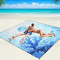 Beach Blanket Waterproof Sandproof Beach Mat 79 X 83/10'x9'for 2-8 Adults Quick Drying Outdoor Picnic Mat Beach Accessories for Travel Camping Hiking