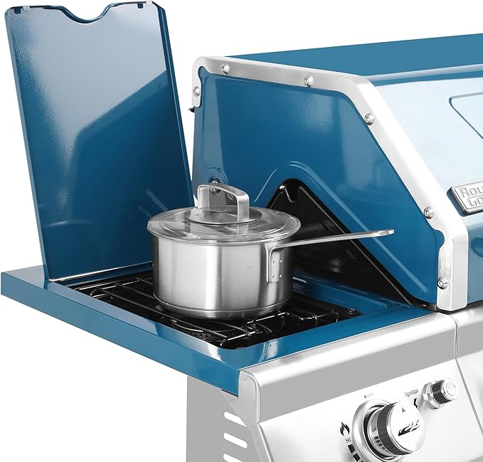 Royal Gourmet GA6402B 6 Burner Propane Gas Grill with Side Burner and Warming Rack 74000 BTUs Cabinet Style Gas BBQ Grill for Barbecue Grilling &amp Backyard Cooking Blue