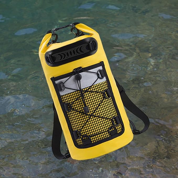 Dry Bag Storage Bag Keeps Gear Dry 10L Lightweight Comfortable with Handle for Camping Men/Women Boating Hiking Rafting Yellow