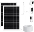 2 Pack 8W Solar Panel for Ring Camera Outdoor Wireless Compatible with Outdoor Cam (Stick Up Cam) Outdoor Cam Plus Stick Up Cam Pro Spotlight Cam Battery/Plus/Pro Fast Charging
