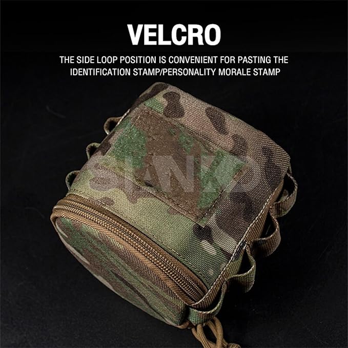 Outdoor Tactical Toilet Roll Holder Molle Pouch Portable Roll Paper Storage BagCamping Hunting Fishing Hiking Accessories Pack (Grey)