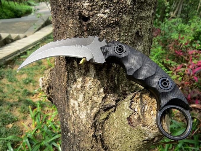Ccanku C1691 Fixed Blade Knife D2 Steel G10 Handle 4 InchesOutdoor Claw KnifeCamping EDC Tools Kydex Sheaths … …