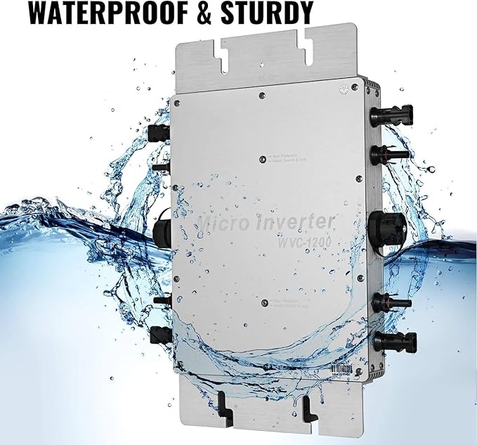 1600W Waterproof IP65 Micro Solar Inverter Smart WiFi App Control Waterproof Dc to Ac Microinverter for 4 pcs 500w Solar Panels MPPT Grid Tie Inverter