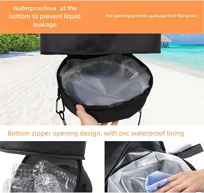 Heavy Type Oxford Fabric Folding Pouches Portable Boating Storage Bag Suitable for Beach Hiking Adventure Gear Outdoor Folding Trash Pouches