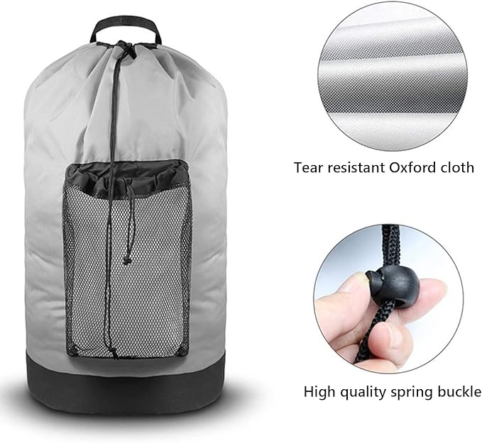 Oxford Dirty Clothing BagTravel Pump BackpackWashing BagWaterproof PagramusNylon Fabric Handle (Gray)