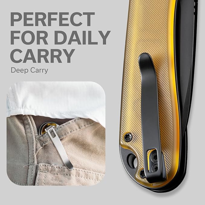 CIVIVI Elementum II Pocket Knife Utility Knife with 2.96 Nitro-V Blade Ultem Handle for Camping Fishing Hunting C18062P-8