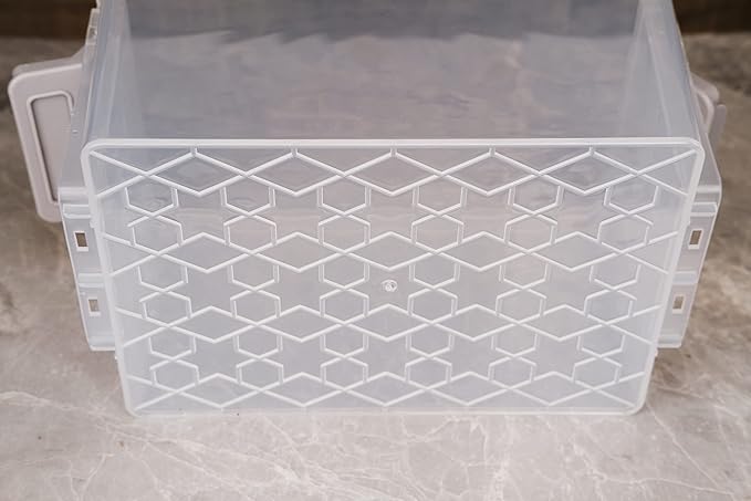 HANAMYA Storage Organizer Set of 1 QT 2.5 QT and 4 QT Storage Containers with Lid Set of 9 Clear