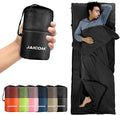 JAICOM Sleeping Bag Liner Travel Sheets &amp Adult Sleep Sack Ultralight and Portable Summer Sleeping Bag - Ideal for Backpacking Hotels and Hostels Business Trips Camping