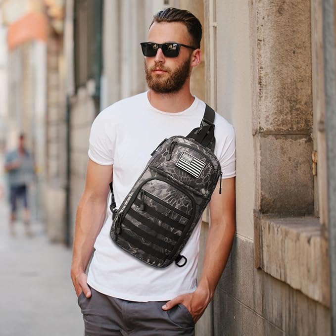 G4Free Tactical Sling Bag Backpack and 10L Tactical EDC Sling Bag Backpack