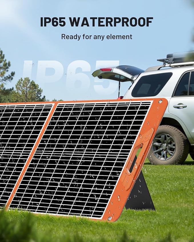 SOLUPUP 60W Portable Solar Panel Charger 23.5% High Efficiency Foldable Solar Panels for Power Station IP65 Waterproof Solar Charger with QC3.0 USB-A &amp USB-C Outputs for Outdoor Camping RV Trip